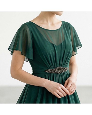 Vestido Ceremonia Gasa Fluido