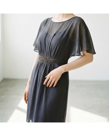 Vestido Ceremonia Gasa Fluido