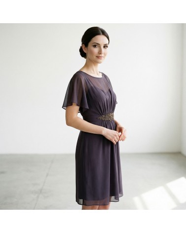 Vestido Ceremonia Gasa Fluido